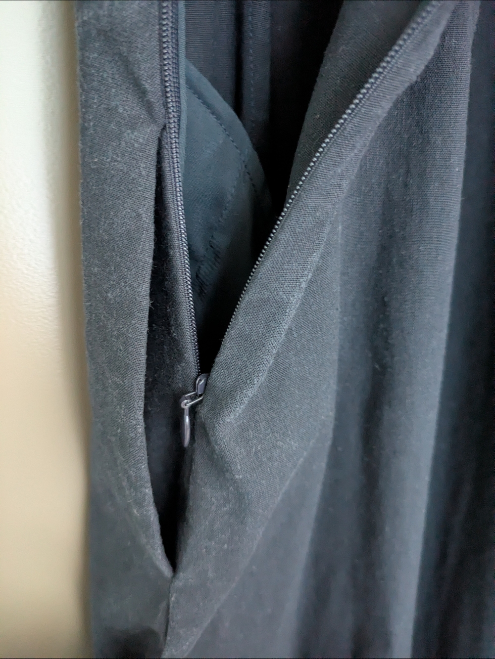 Theory Square Neck Voluminous Dress Caliver Linen Deep Navy Blue Crossback 4 - Picture 4 of 9